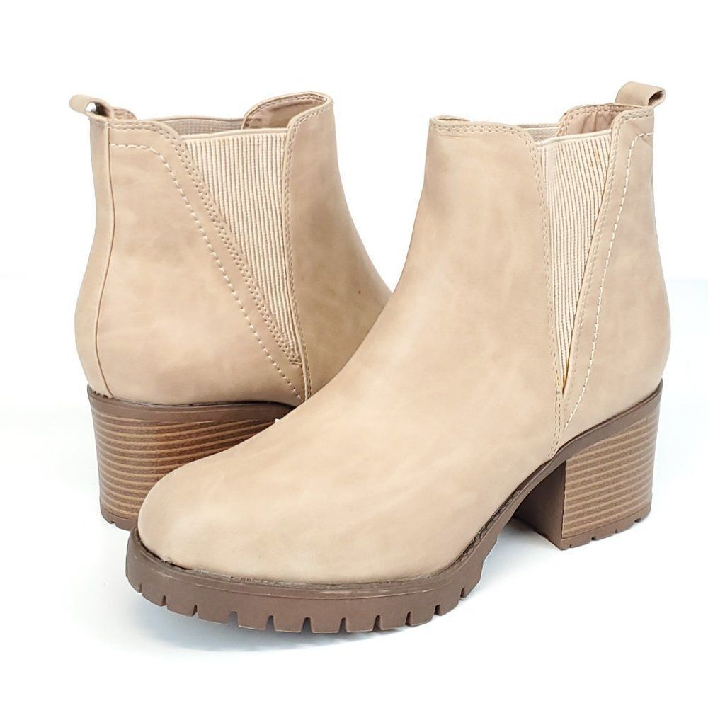 MIA Lylith Chelsea Lug Ankle Boot Size 10 - Picture 2 of 12